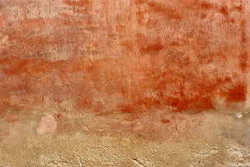 Texture - Cement with weathered red paint