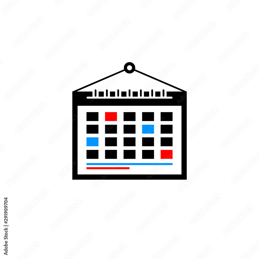 Wall mural Calendar icon on a white background.