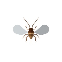 Insect icon in flat style isolated on white background. Vector illustration eps10
