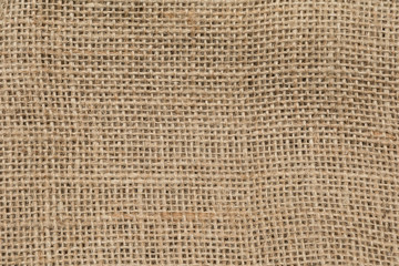 Linen sackcloth textured background, close up