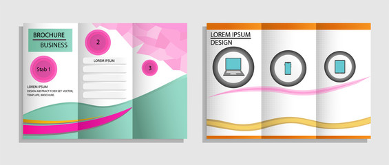 Brochure Design Illustration, Abstract Design Vector Template.