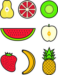 Fruits illustrations