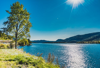 View of the lake Kroderen, Krøderen, Norwegia