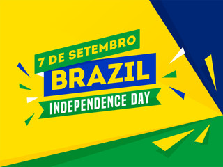 7 De Setembro, Brazil Independence Day banner or poster design with abstract elements.