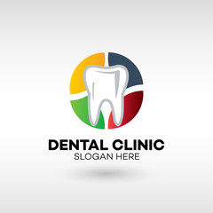 Dental Clinic Logo for dental care Tooth abstract design vector