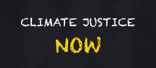 Obraz premium climate justice banner