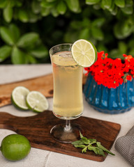 Cool juice with lime