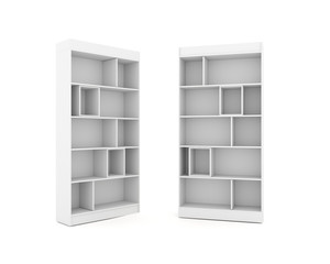 The shelves are designed. White label for promotion