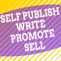 Conceptual hand writing showing Self Publish Write Promote Sell. Concept meaning Auto promotion writing Marketing Publicity Square rectangle paper sheet load with full of pattern theme