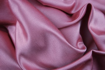 Draped lilac satin fabric, background