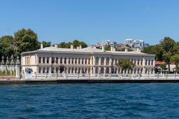Fototapeta premium View from Bosporus to Dolmabahce Palace city of Istanbul