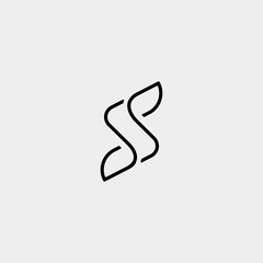 Letter S SS Logo Design Simple Vector