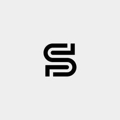 Letter S SS Logo Design Simple Vector