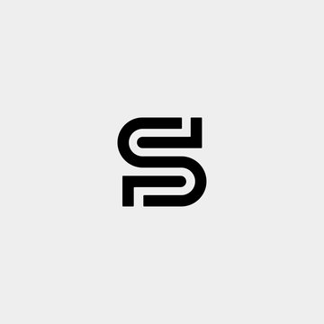 Letter S SS Logo Design Simple Vector
