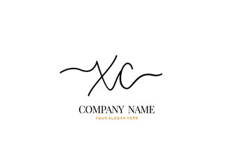 X C XC Initial handwriting logo design with circle. Beautyful design handwritten logo for fashion, team, wedding, luxury logo.