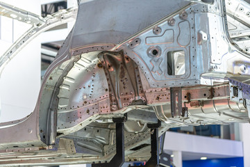 robot arm working in car factory