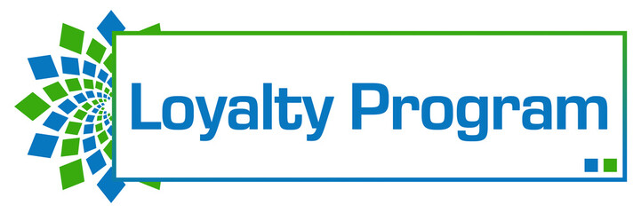 Loyalty Program Green Blue Circular Box 