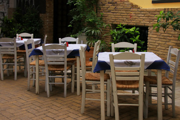 A tavern in the old town from Athens (Plaka), Greece