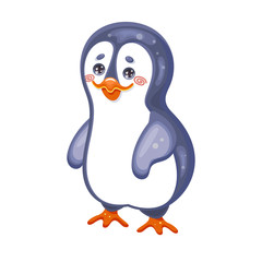 Cute Penguin. Vector Illustration.