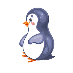 Cute Penguin. Vector Illustration.