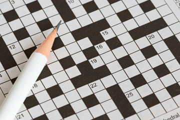 Crossword Puzzle and Pencil