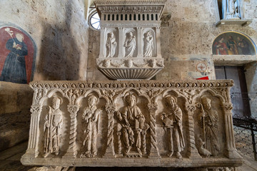 Massa Marittima, Tuscany: the medieval cathedral, interior