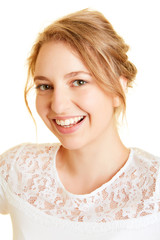 Application photo of a young blond woman