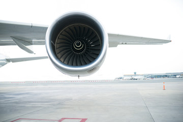 turbine airplane engine at the airport during the day © YARphotographer