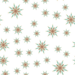 Floral design for fabric interior decor. Summer simple flower seamless background.