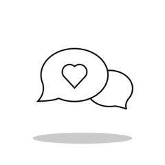 Love chatting icon in trendy flat style. Social media symbol for your web site design, logo, app, UI Vector EPS 10. 