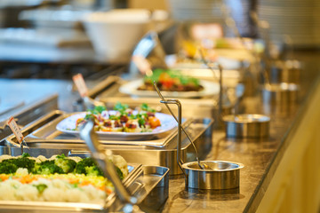 buffet meals in a hotel