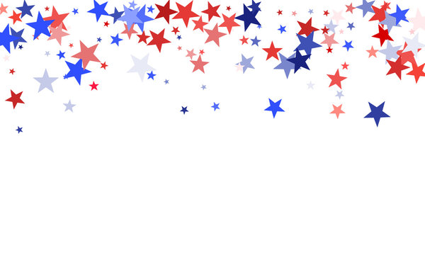 American Independence Day red blue white stars