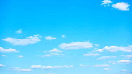 Blue sky with white clouds -  background