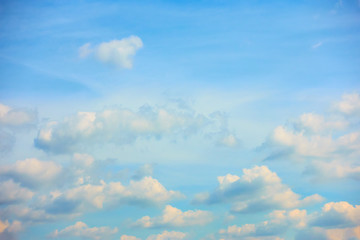 Evening sky with heap clouds