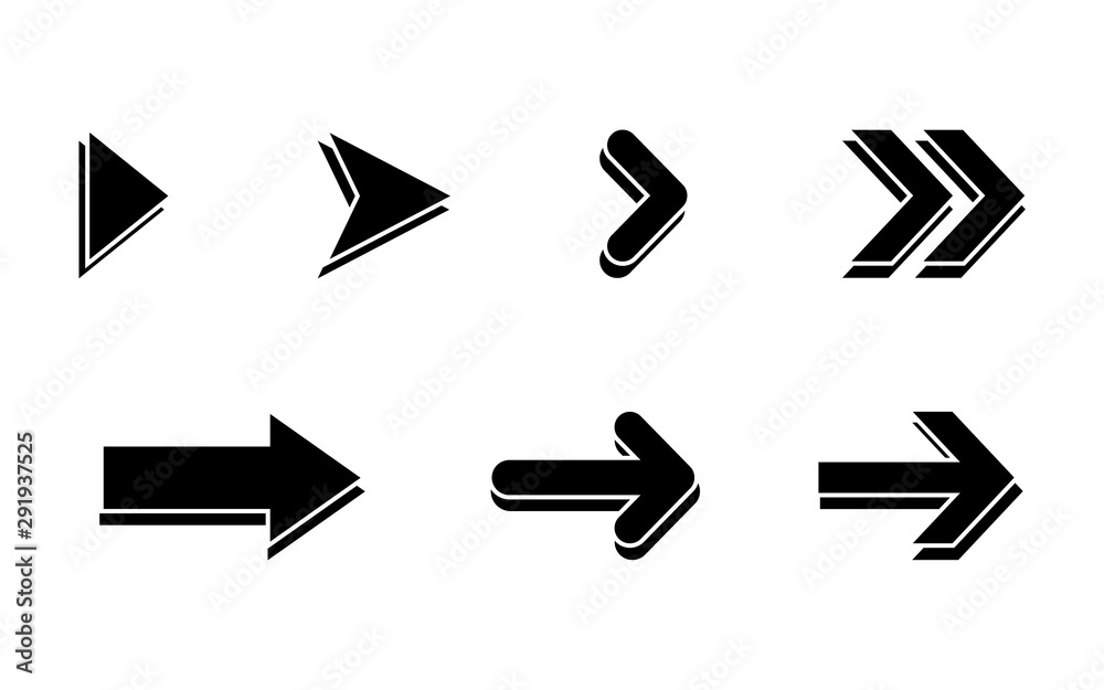 Poster arrow icon. arrow. cursor. collections for web design, interface and more. black arrows set. arrows 