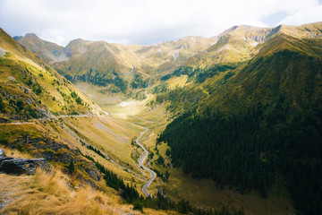 Fototapeta na wymiar Photo of beautiful mountain landscape in Romania