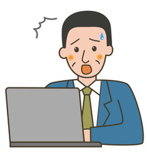 男性　パソコン　会社員