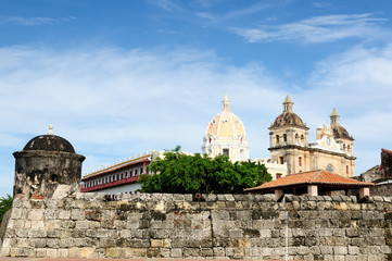 Colombia, View on the old Cartagena