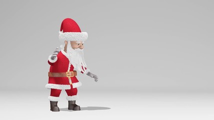 Santa Claus is doing magic. Merry Christmas and Happy New Year 2020 animation. With alpha channel.
