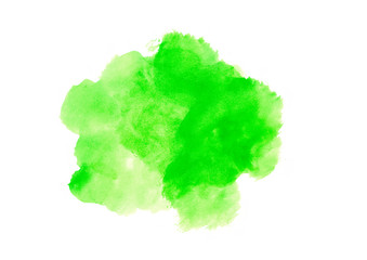 green watercolor abstract background.Colorful strokes on white background.High resolution banner