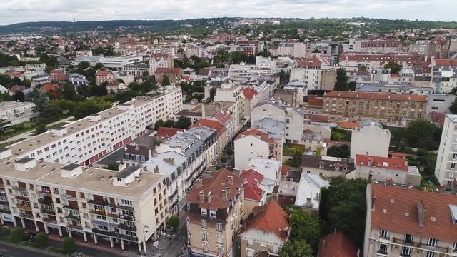 aerial survey of the area in the suburbs of Paris