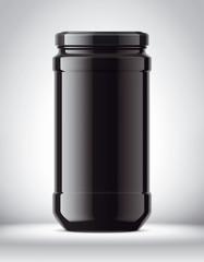 Glass Jar Mockup on Background. 