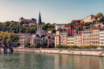 Fototapeta na wymiar City of Lyon in daytime