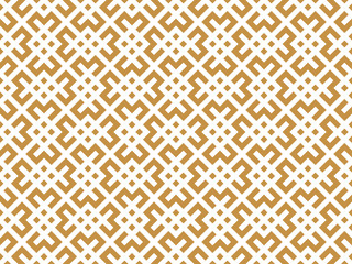 Abstract geometric pattern. A seamless vector background. White and gold ornament. Graphic modern pattern. Simple lattice graphic design