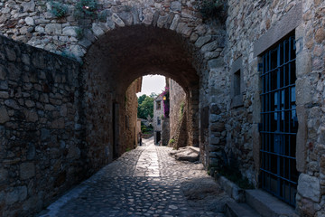 ancient street in the town of pals