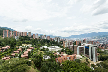 Neighborhood called el poblado. Vista aerea most expensive and exclusive sector of the city of...