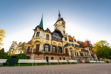 Naklejka premium Chateau Lesna in Zoo Zlin, Vsetin district, Moravia, Czech Republic