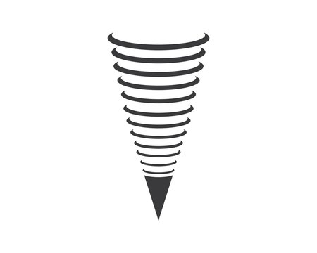 tornado wind icon logo vector illustration