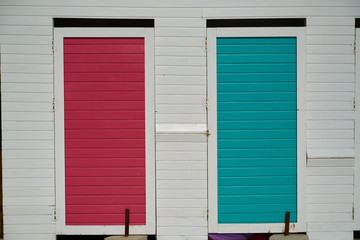 colorful doors background and texture