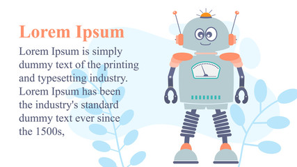 Modern landing page template of Artificial intelligence concept.